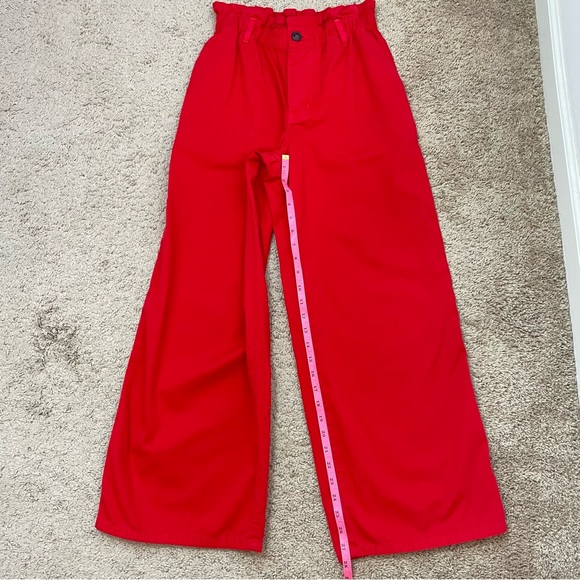 Xirena 2022 Cormick High Rise Paperbag Waist Wide Leg Pant in Red Pepper Size S - Picture 15 of 16